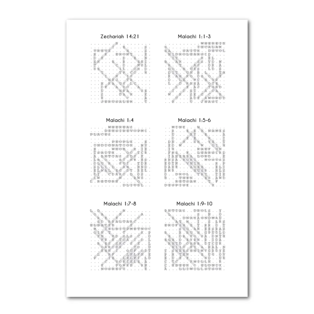 ST Zephaniah through Malachi 4 puzzle answers.webp