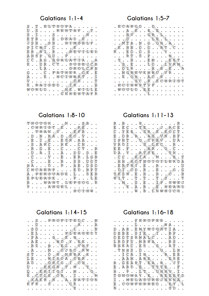 Searching Galatians Through Colossians
