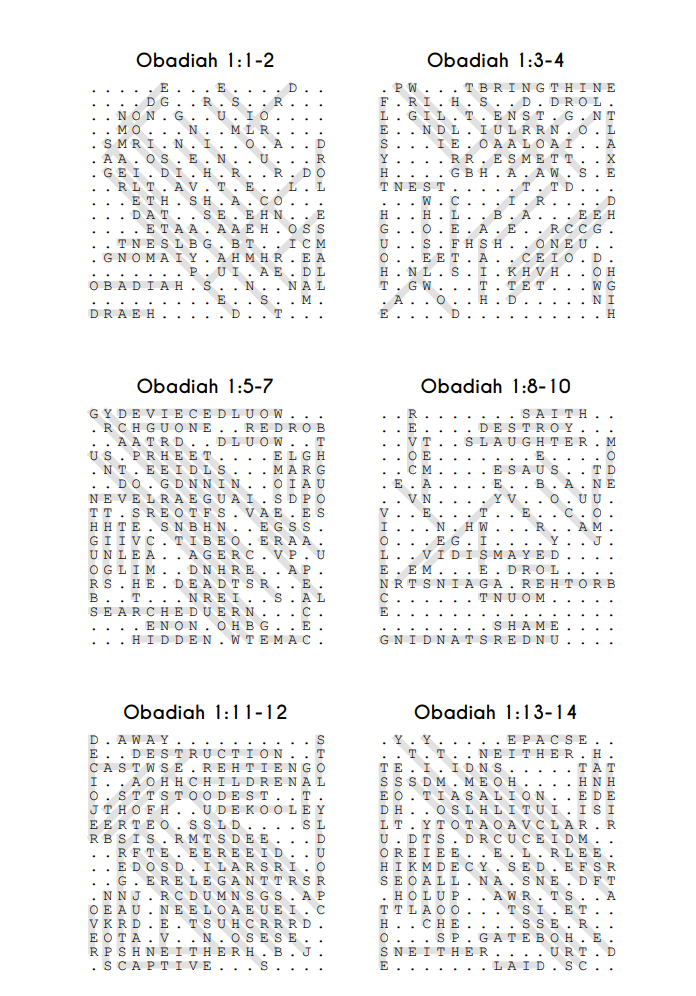 Searching Obadiah Through Habakkuk