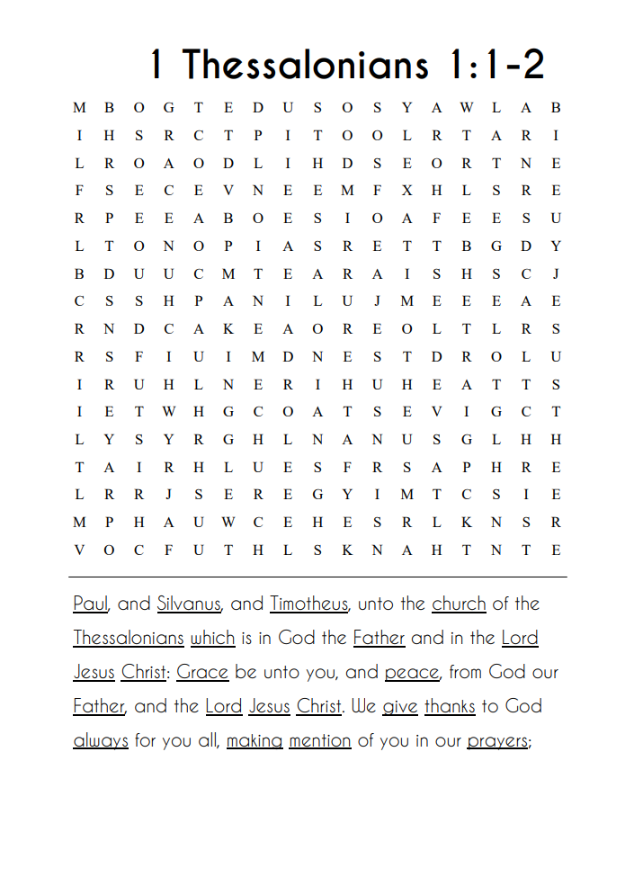 Searching Thessalonians Through Philemon