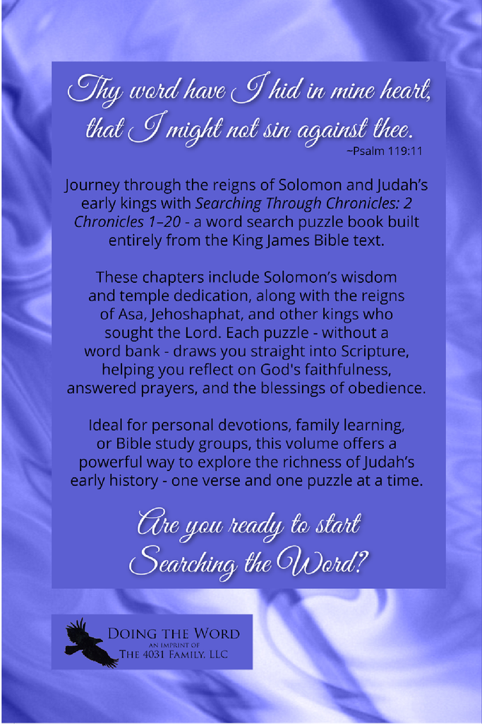 Searching Through Chronicles: 2 Chronicles 1-20
