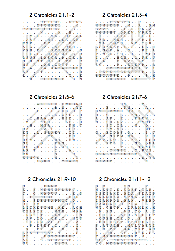Searching Through Chronicles: 2 Chronicles 21-36