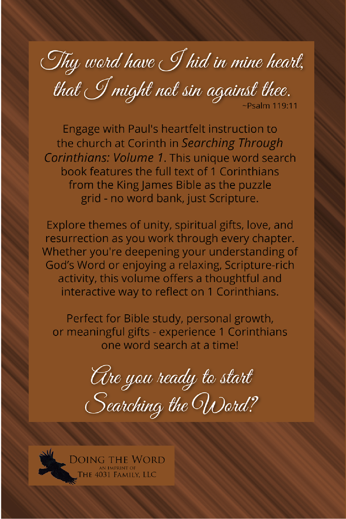 Searching Through Corinthians: 1 Corinthians