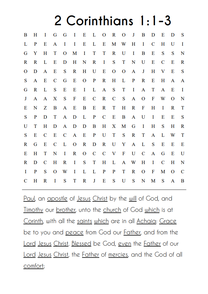 Searching Through Corinthians: 2 Corinthians