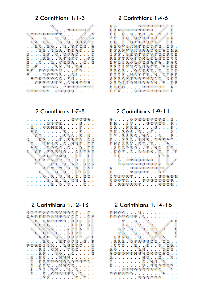 Searching Through Corinthians: 2 Corinthians