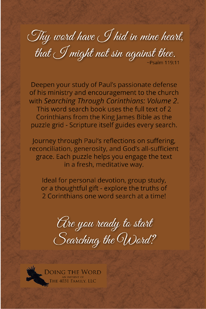 Searching Through Corinthians: 2 Corinthians