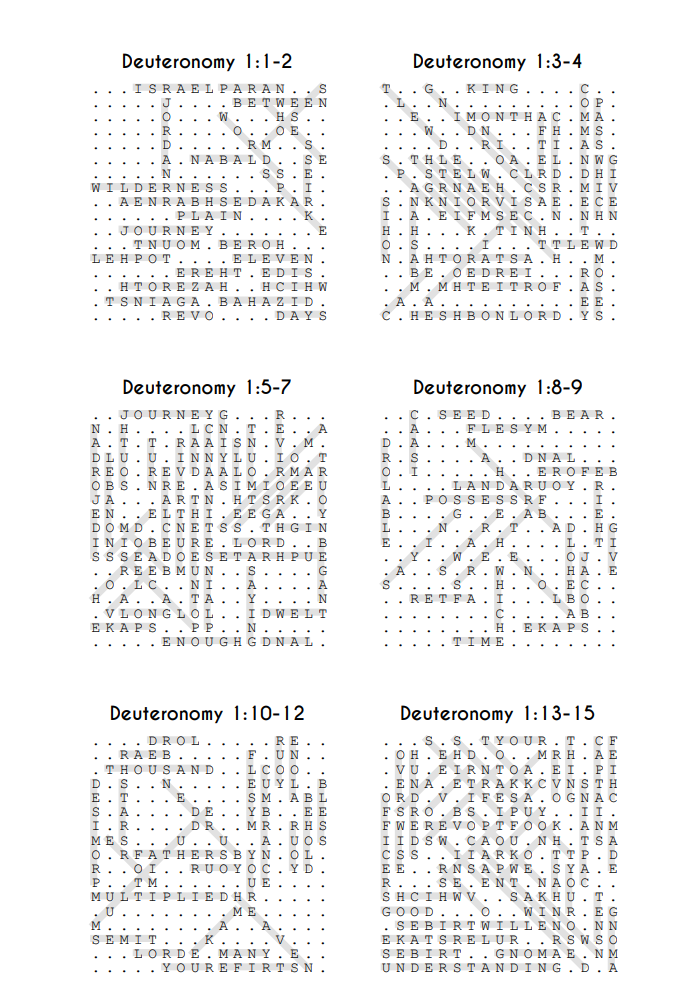 Searching Through Deuteronomy: Chapters 1-16