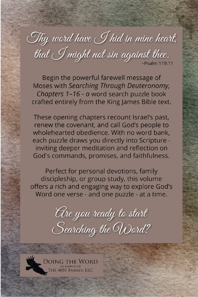 Searching Through Deuteronomy: Chapters 1-16