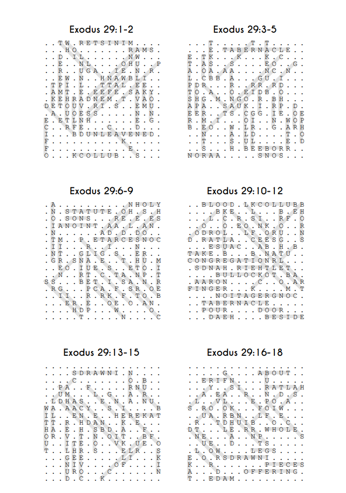 Searching Through Exodus: Chapters 29-40