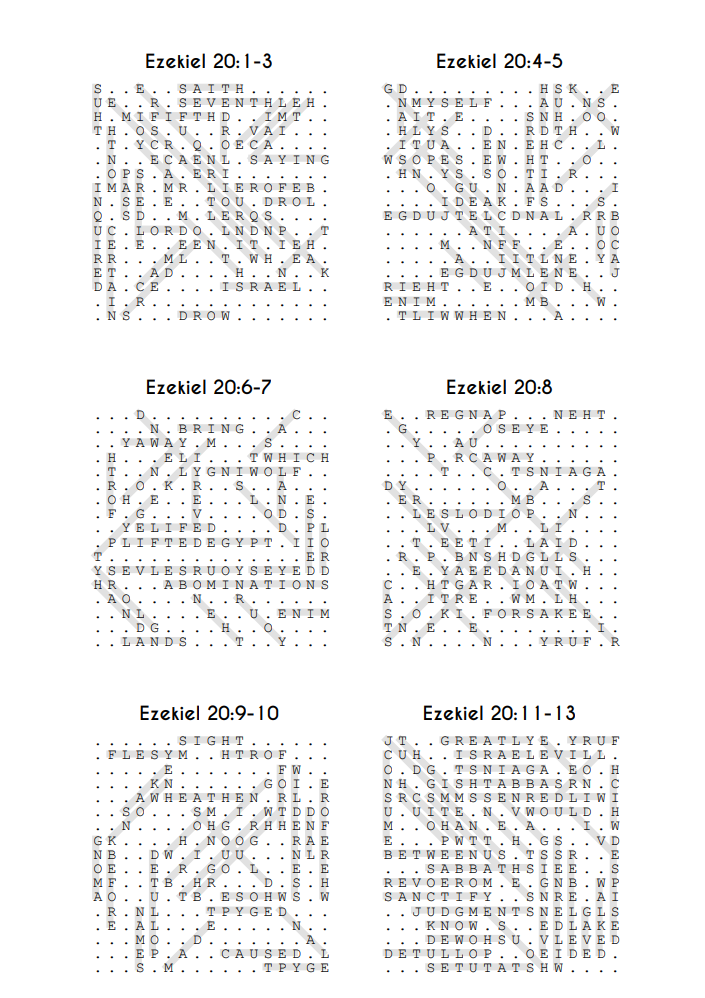 Searching Through Ezekiel: Chapters 20-34