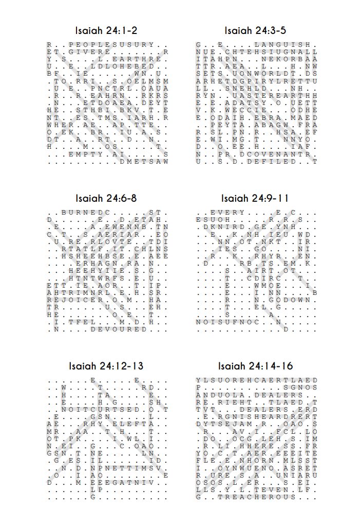 Searching Through Isaiah: Chapters 24-43