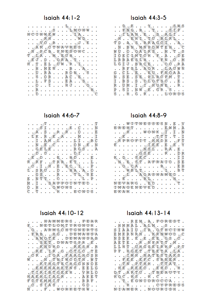 Searching Through Isaiah: Chapters 44-66