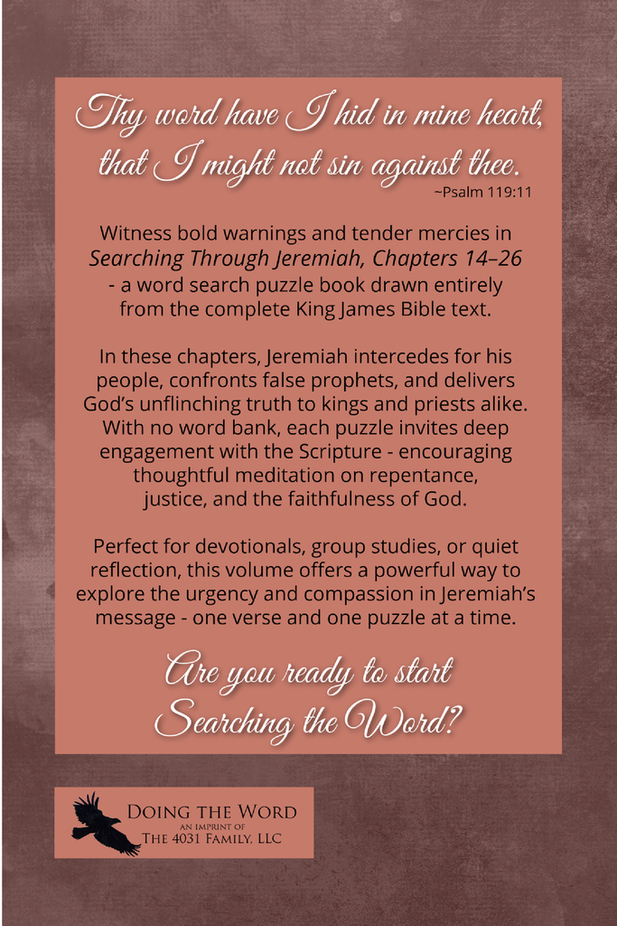 Searching Through Jeremiah: Chapters 14-26