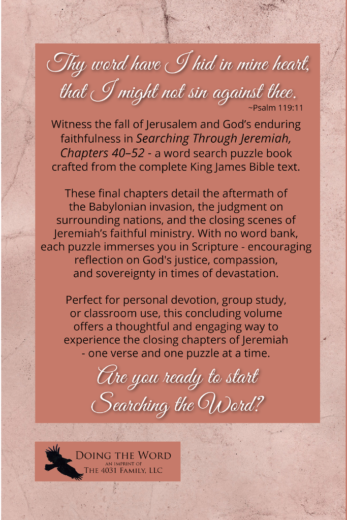 Searching Through Jeremiah: Chapters 40-52