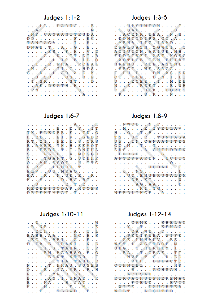 Searching Through Judges: Chapters 1-10