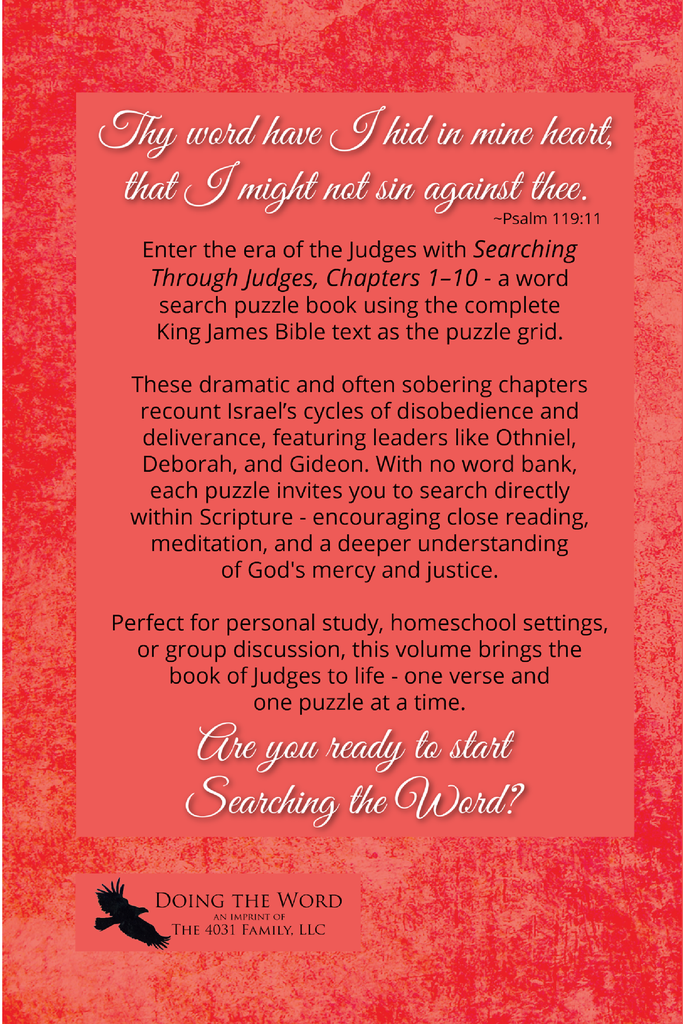 Searching Through Judges: Chapters 1-10