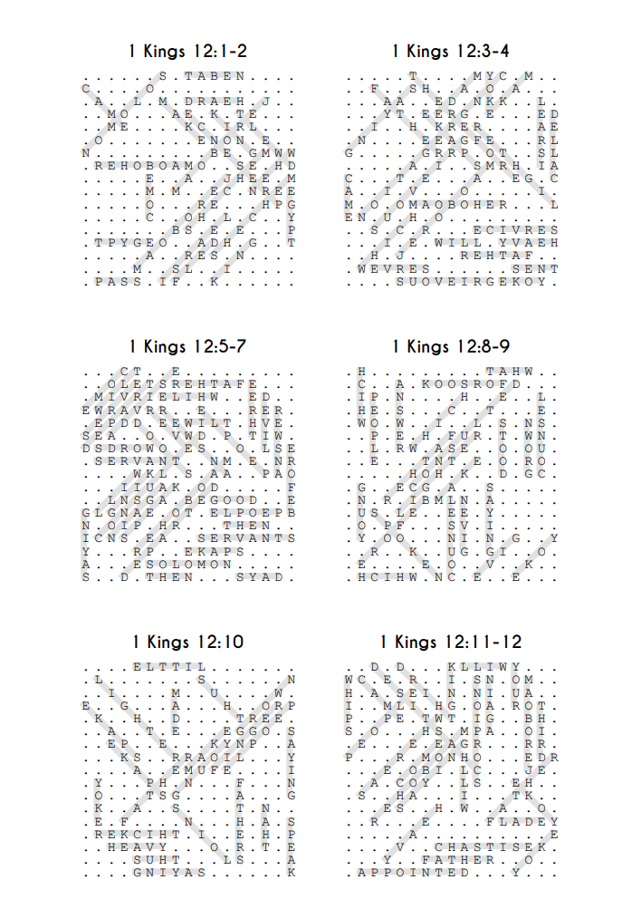 Searching Through Kings: 1 Kings 12-22