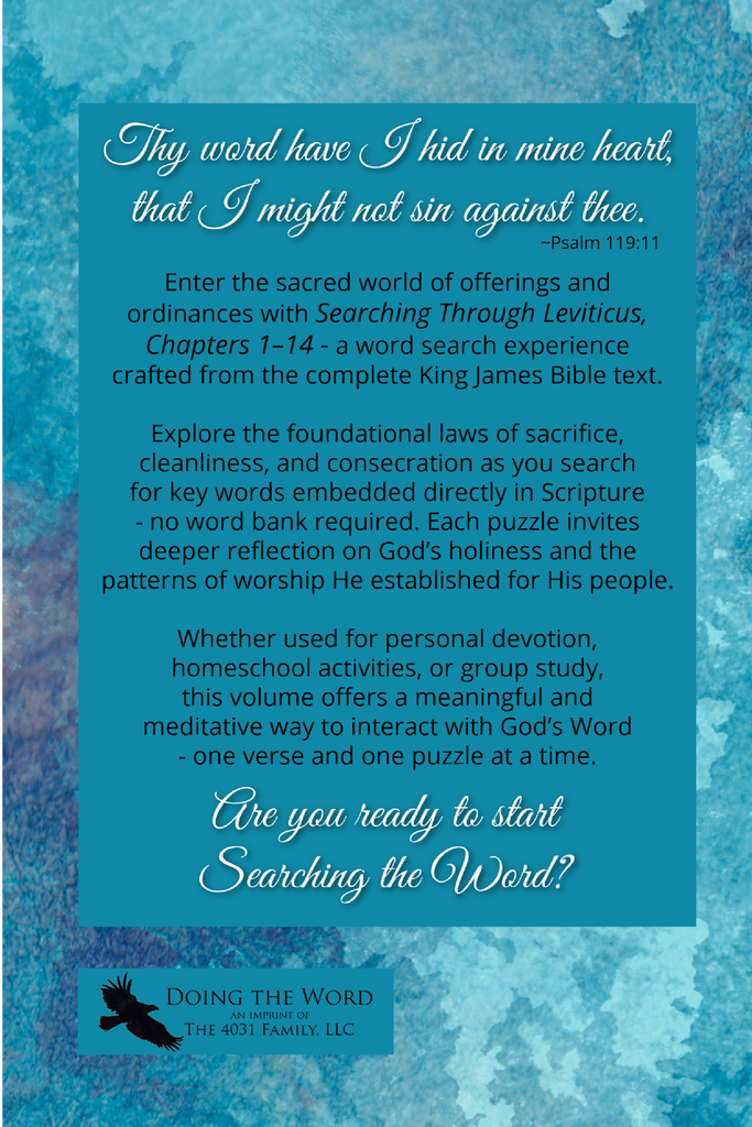 Searching Through Leviticus: Chapters 1-14