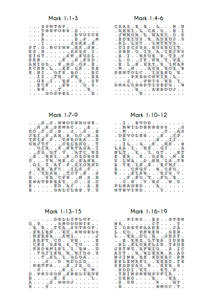 Searching Through Mark: Chapters 1-8