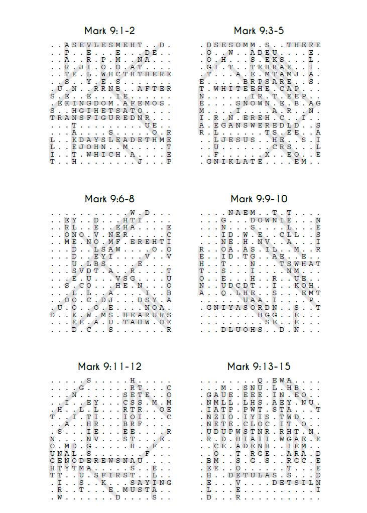 Searching Through Mark: Chapters 9-16