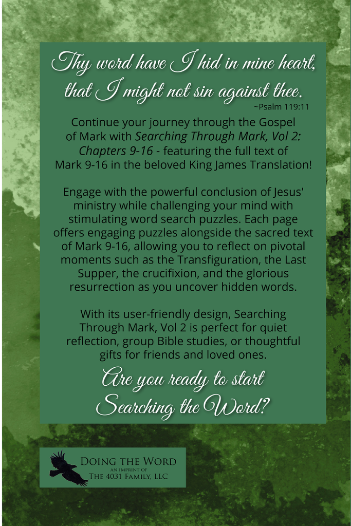 Searching Through Mark: Chapters 9-16