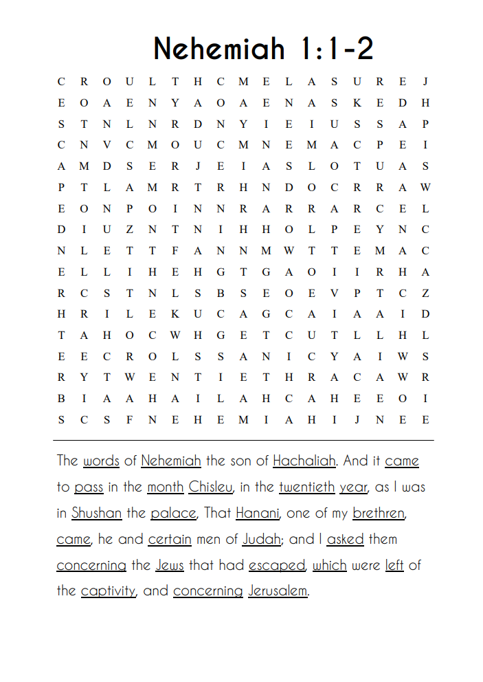 Searching Through Nehemiah
