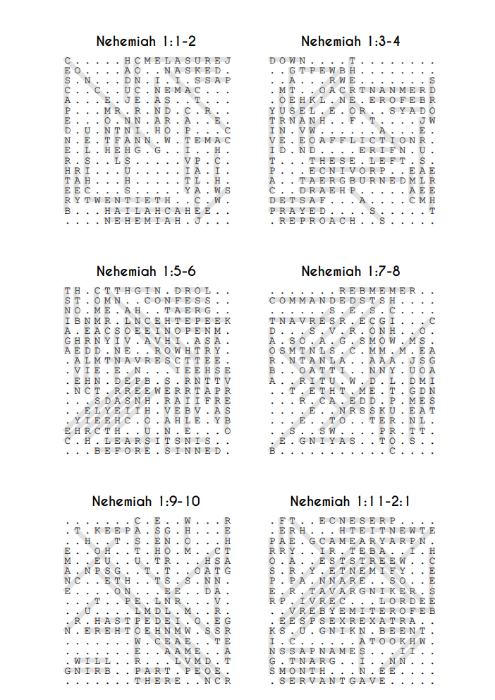 Searching Through Nehemiah