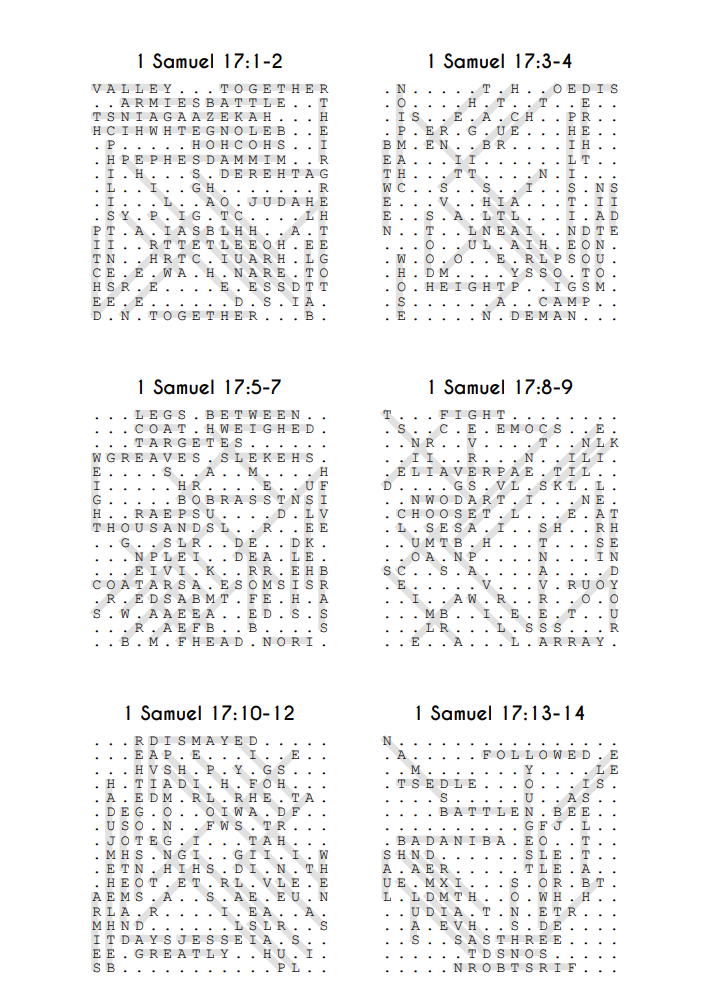 Searching Through Samuel: 1 Samuel 17-31