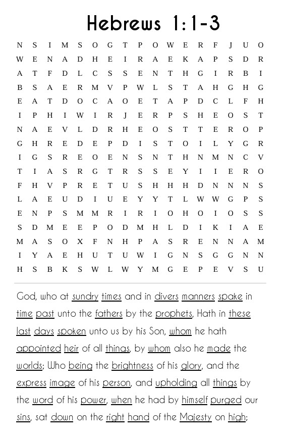 Searching through Hebrews