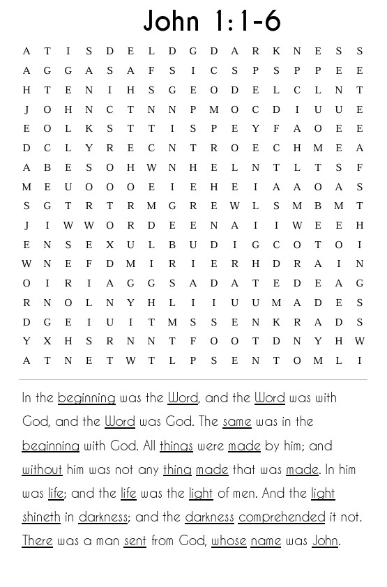 Searching through John: Chapters 1-10