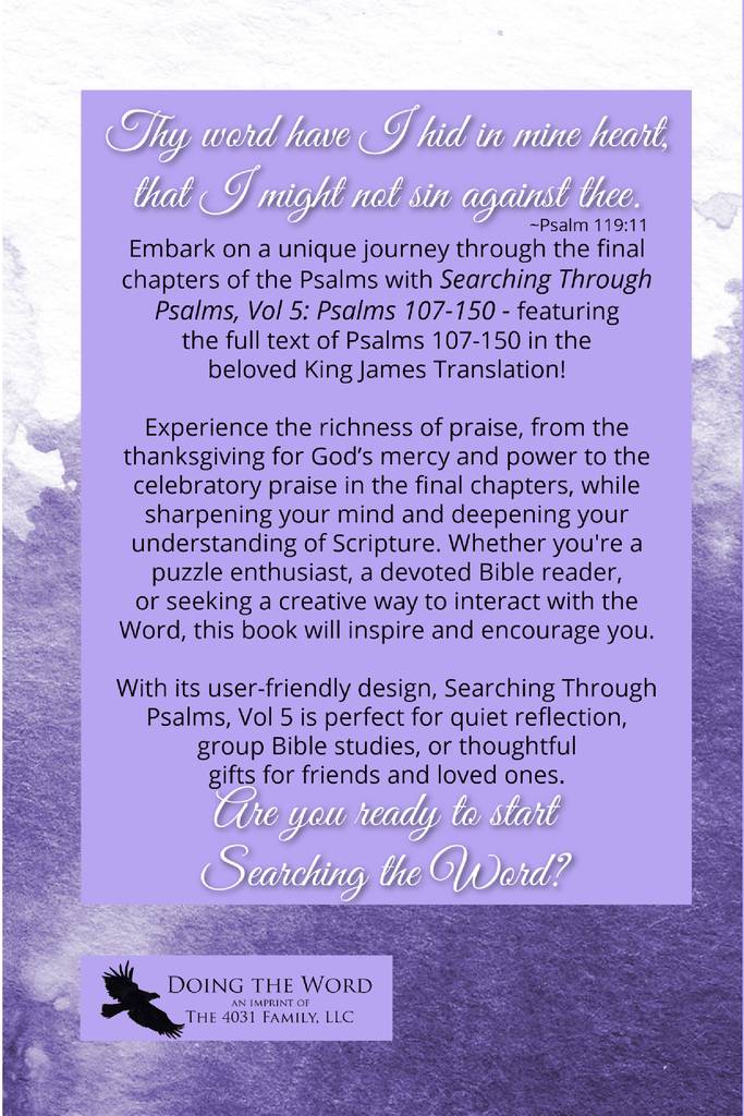 Searching through Psalms: Psalms 107-150