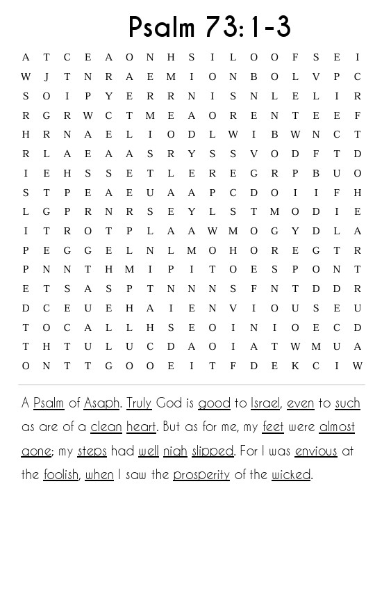 Searching through Psalms: Psalms 73-89