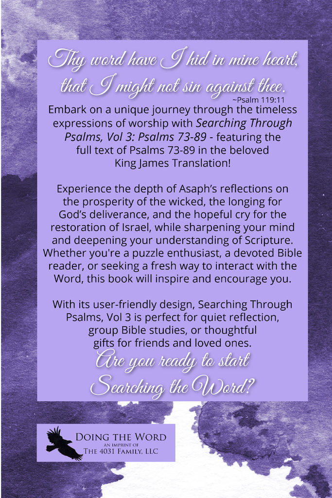 Searching through Psalms: Psalms 73-89