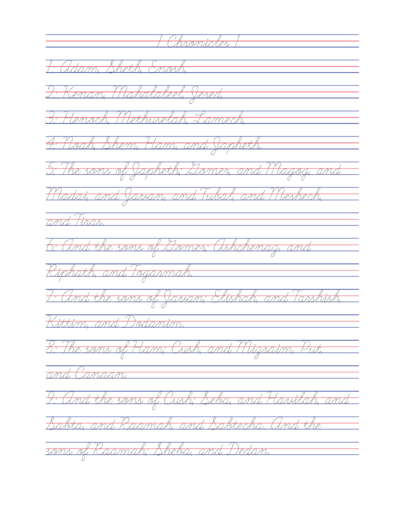 Tracing the Word: 1 Chronicles