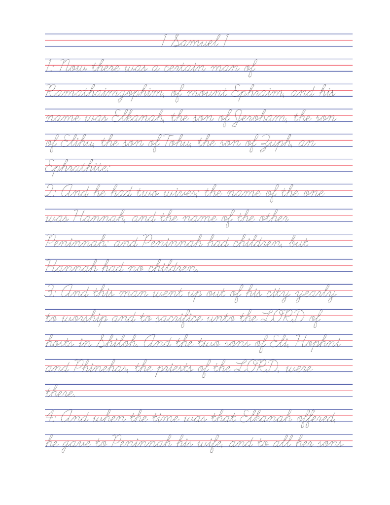 Tracing the Word: 1 Samuel