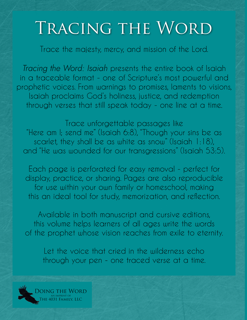 Tracing the Word: Isaiah