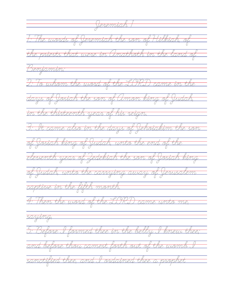 Tracing the Word: Jeremiah