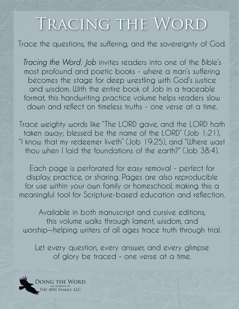 Tracing the Word: Job