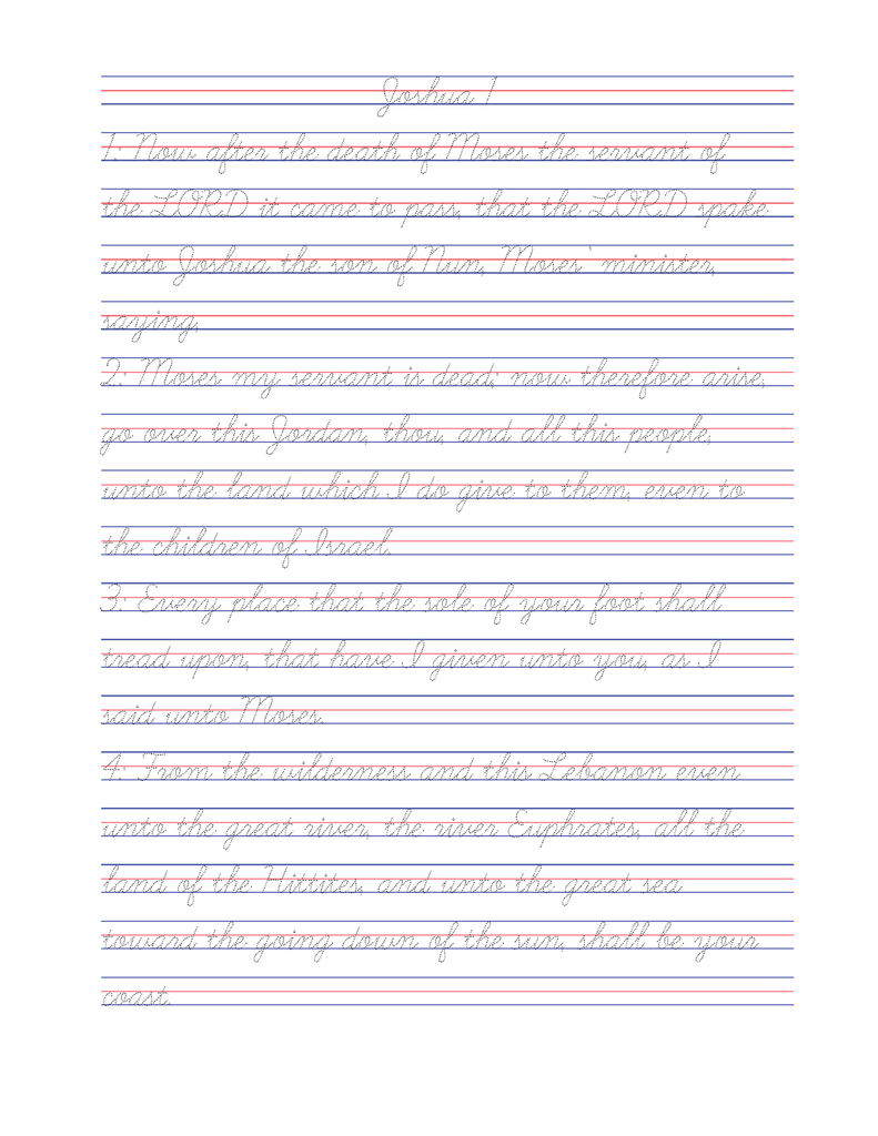 Tracing the Word: Joshua