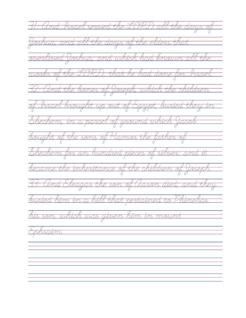 Tracing the Word: Joshua