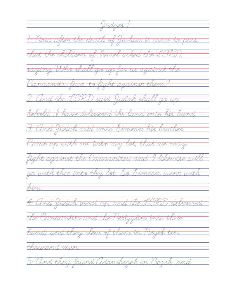 Tracing the Word: Judges