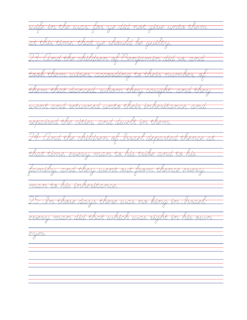 Tracing the Word: Judges
