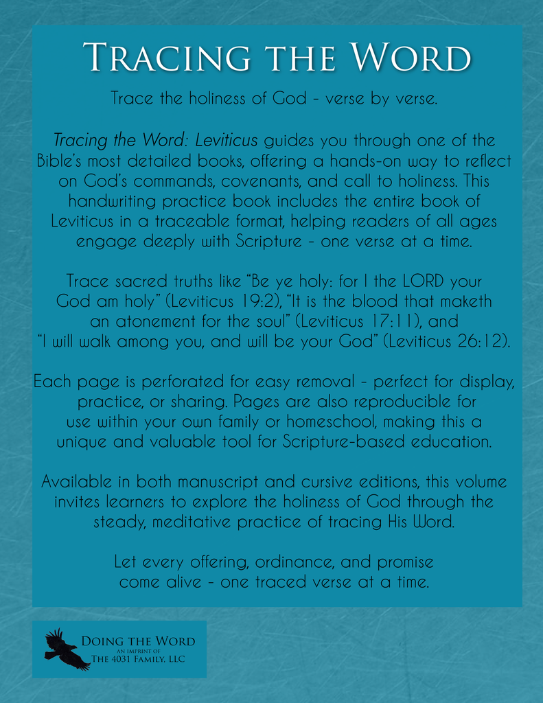 Tracing the Word: Leviticus
