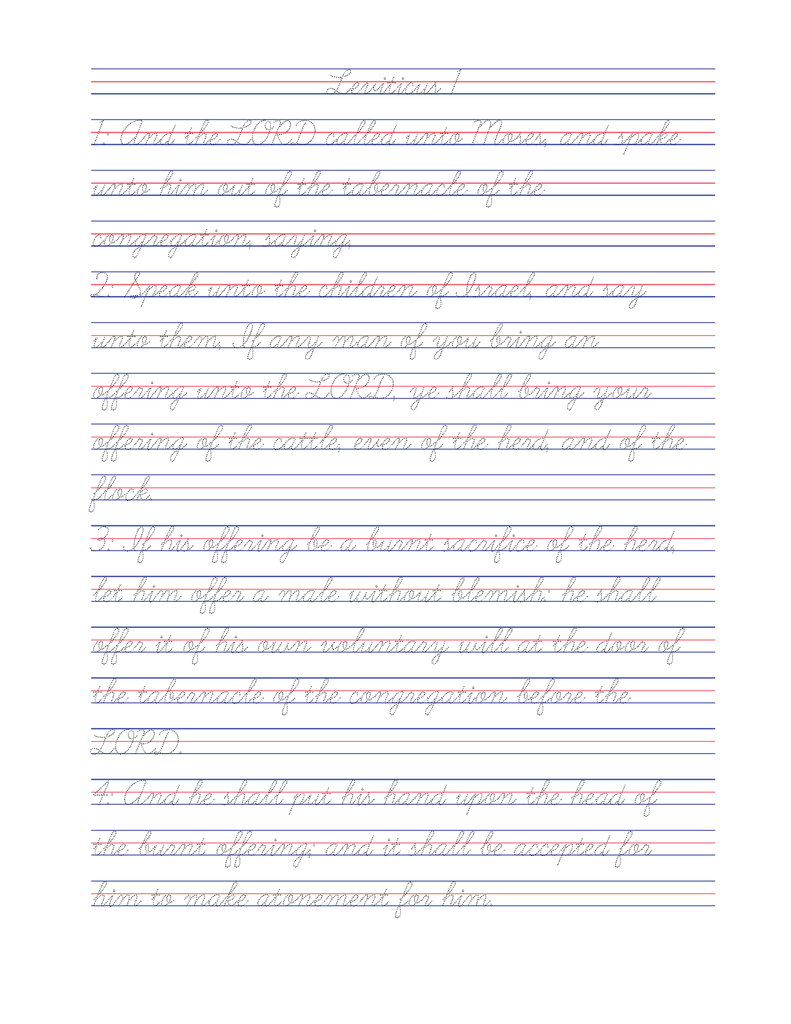Tracing the Word: Leviticus