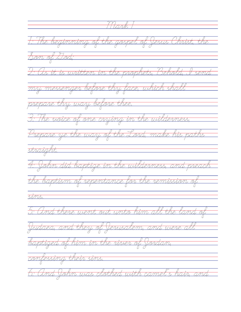 Tracing the Word: Mark