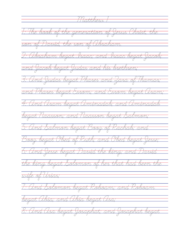 Tracing the Word: Matthew