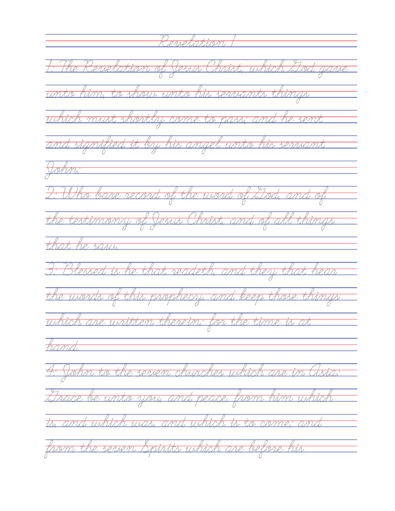 Tracing the Word: Revelation