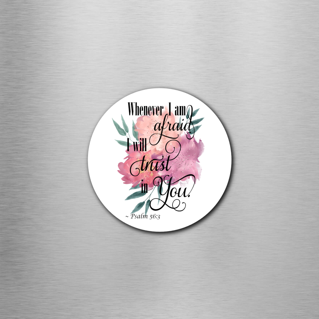 Psalm 56:3 Circle Magnet