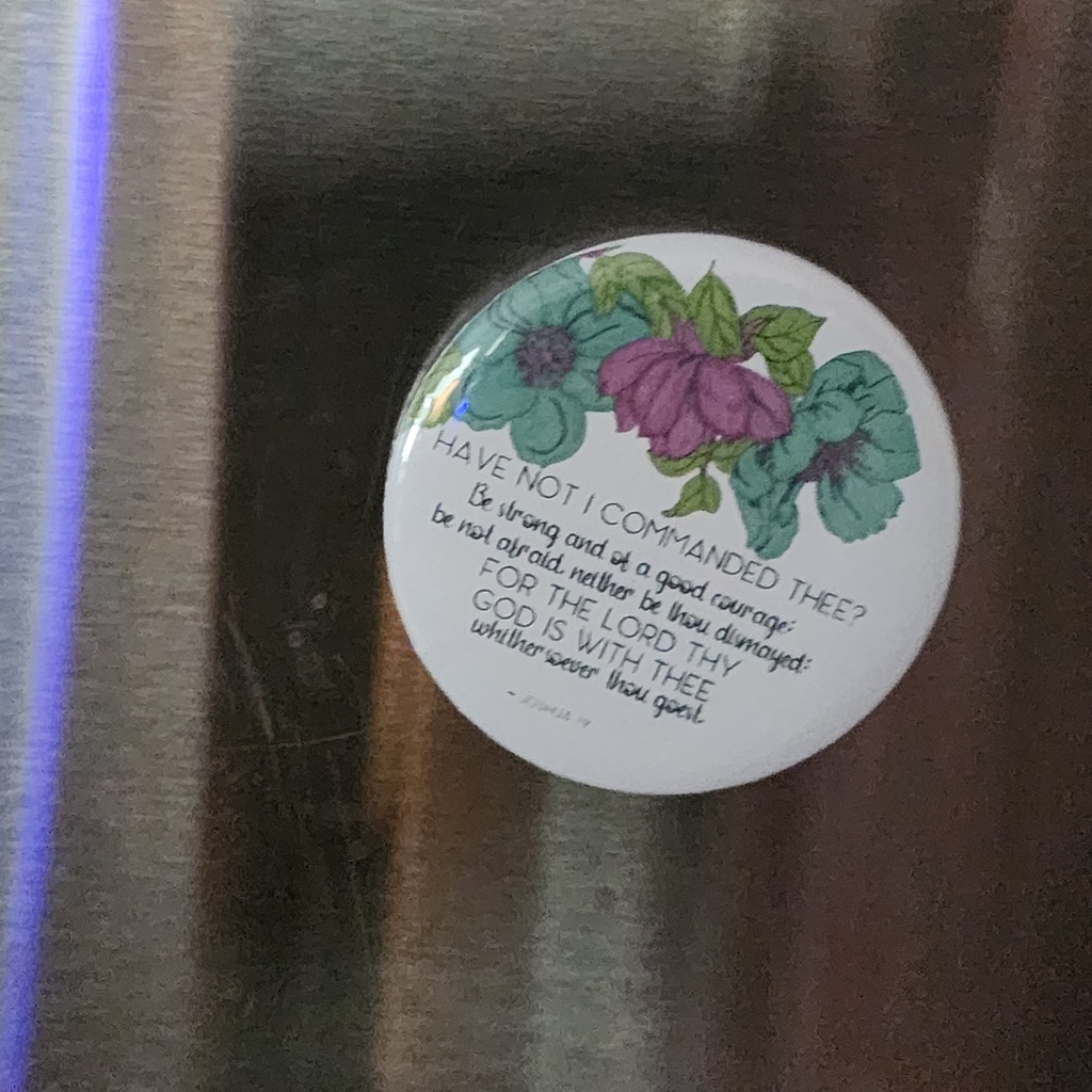 Joshua 1:9 Round Magnet