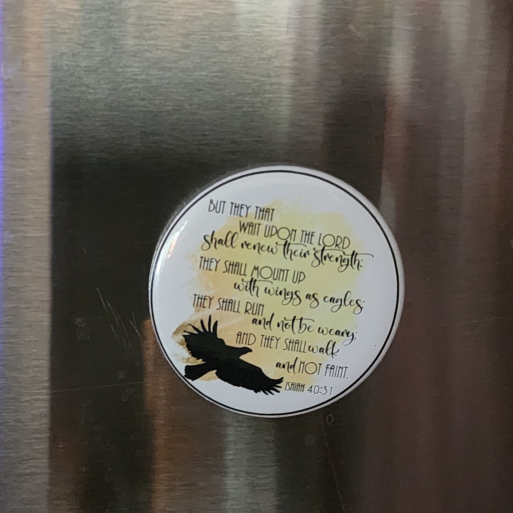 Isaiah 40:31 Round Magnet